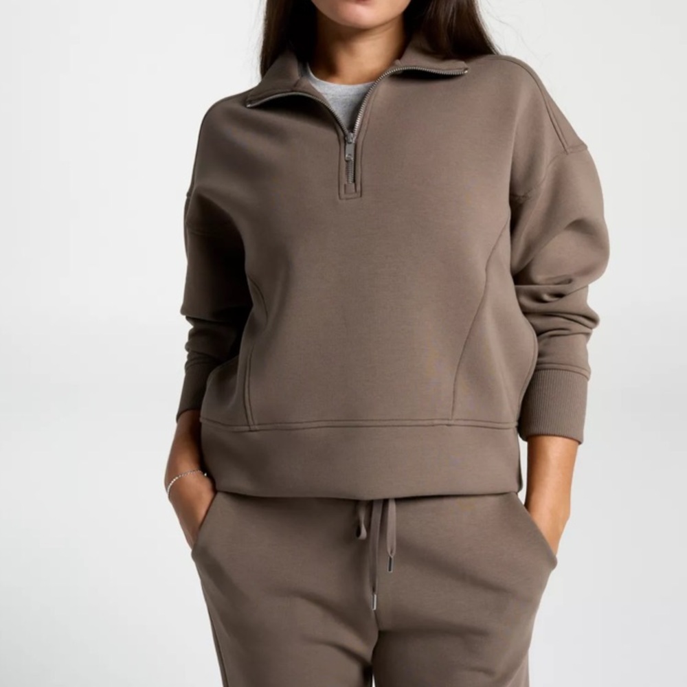 CALIA Women's Soft Scuba Mock Neck 1/4 Zip XXS